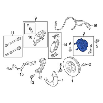 Ford OE - Front Wheel Bearing and Hub Assembly