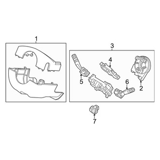 Ford OE - Steering Column - Shroud, Switches & Levers (Tilt Only)