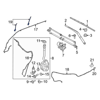 Ford OE - Front Windshield Washer Nozzle