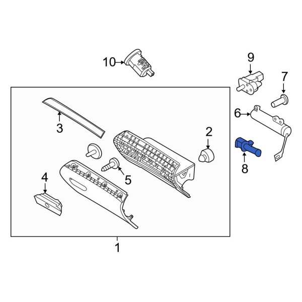 Glove Box Strap Clip