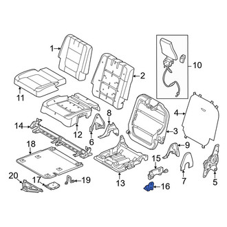 Ford OE - Seat Latch Cover