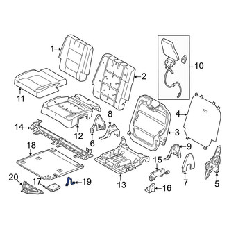 Ford OE - Rear Left Folding Seat Lock Striker