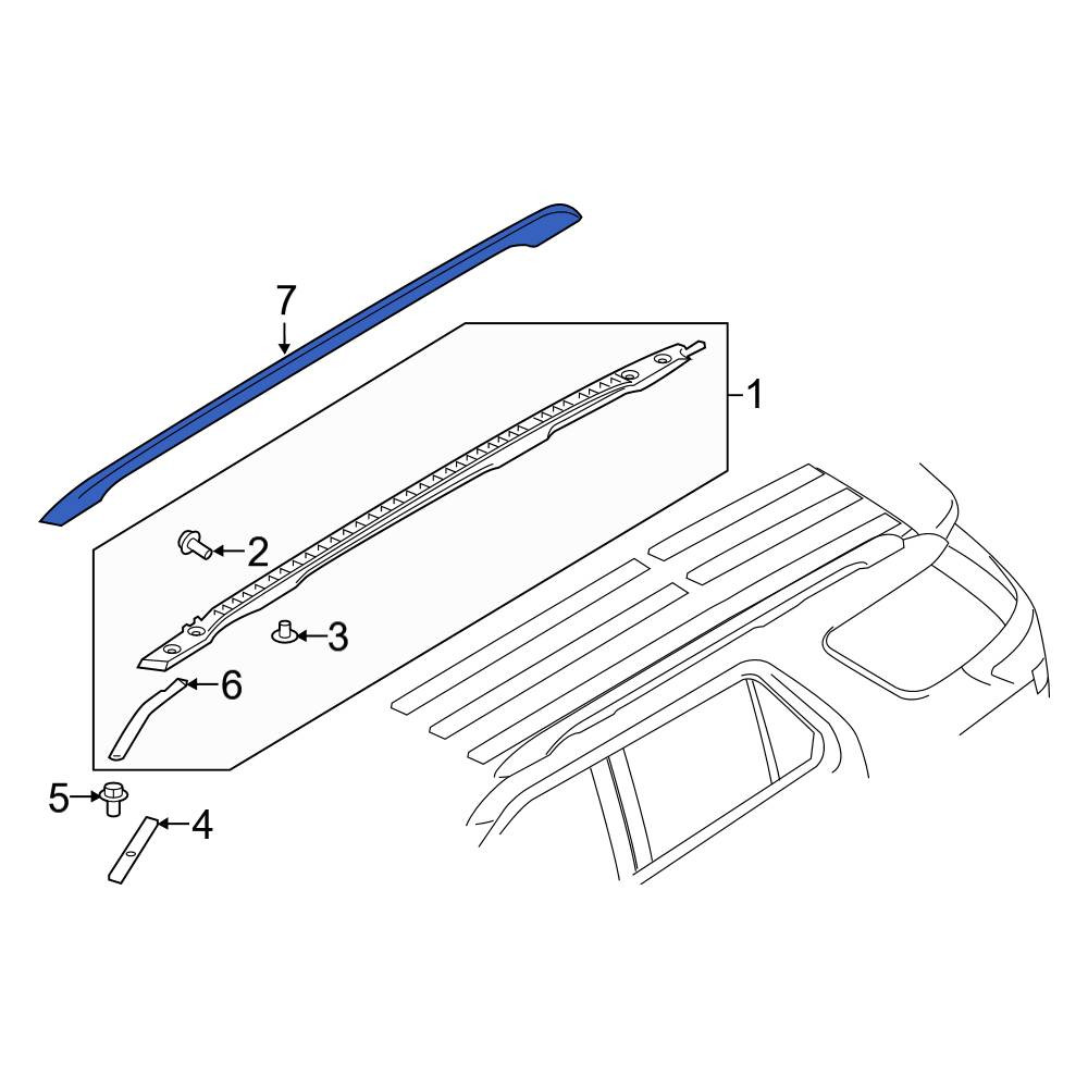 Ford OE FB5Z78551A46DA - Rear Right Roof Rack Cover