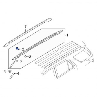 Ford OE W718130S439 Roof Luggage Carrier Side Rail Bolt