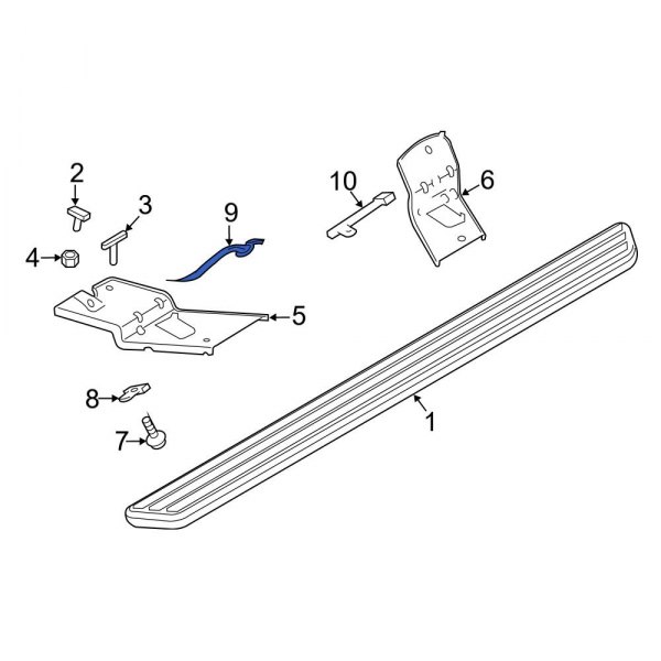 Ford OE HB5Z7820022A Front Right Running Board Reinforcement