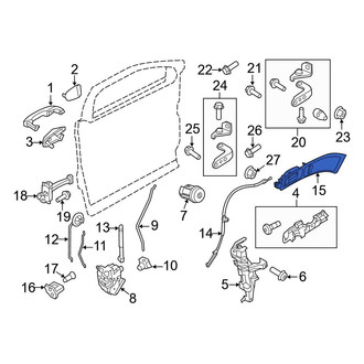 Ford OE - Rear Right Inner Interior Door Handle