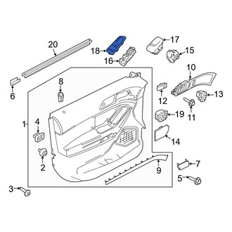 Ford OE - Front Left Door Window Switch Bezel