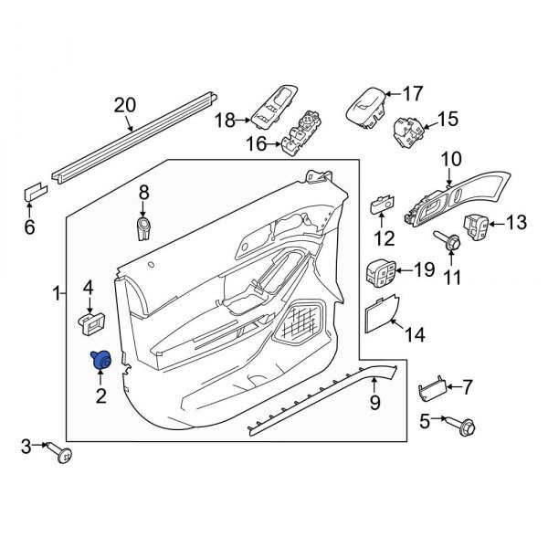 Door Interior Trim Panel Retainer