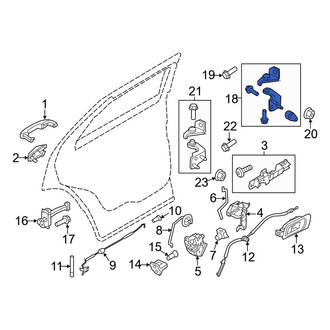Ford OE - Rear Right Upper Door Hinge