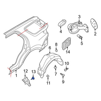 Ford OE - Radiator Support Air Deflector Screw
