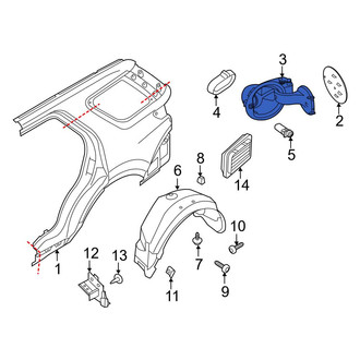 Ford OE - Rear Fuel Filler Housing