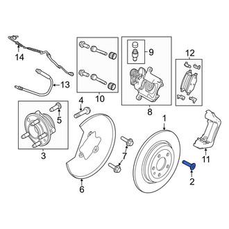 Ford OE - Rear Disc Brake Rotor Bolt