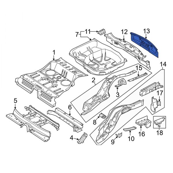 Ford OE BB5Z7810608A - Rear Outer Rear Body Panel