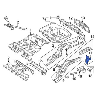 Ford OE - Rear Left Floor Side Rail Reinforcement