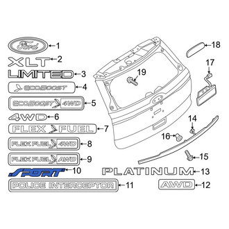 Ford OE - Rear Hatch Emblem