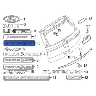 Ford OE - Rear Hatch Emblem