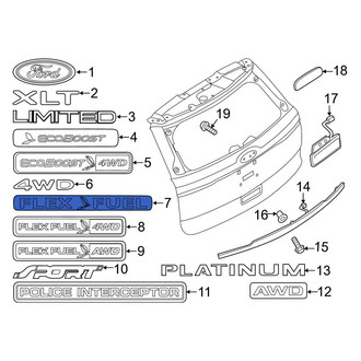 Ford OE - Rear Hatch Emblem