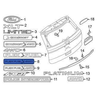 Ford OE - Rear Hatch Emblem