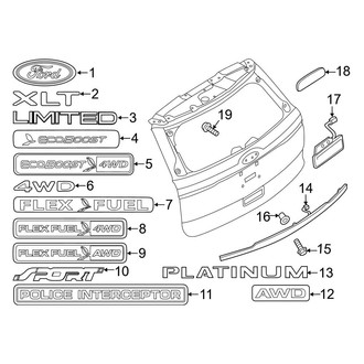 Ford OE - Lift Gate - Exterior Trim