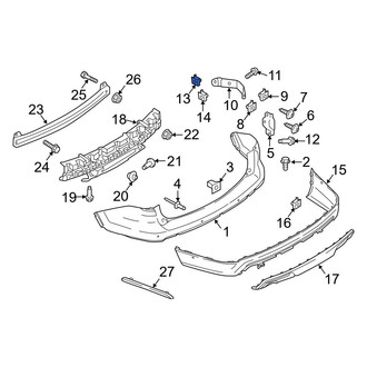 Ford OE - Bumper Cover Support Rail Nut