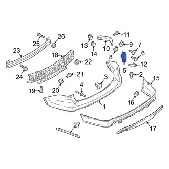 Ford OE - Rear Left Bumper Cover Support Rail