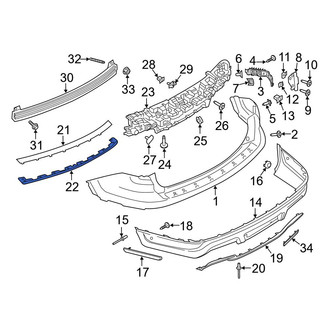 Ford OE - Rear Center Bumper Trim
