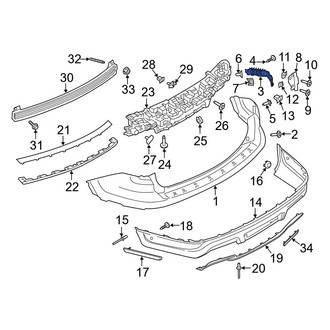 Ford OE - Rear Left Bumper Cover Stay