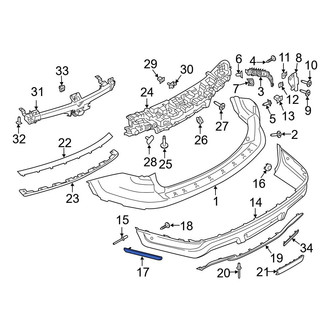 Ford OE - Rear Center Bumper Trim
