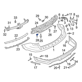 Ford OE - Bumper Impact Absorber Clip
