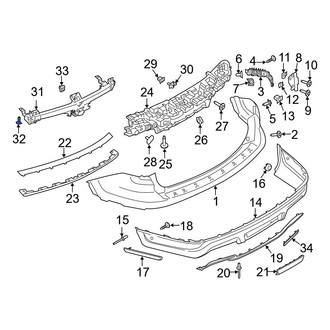 Ford OE - Bumper Impact Bar Bolt