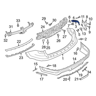 Ford OE - Rear Left Bumper Cover Stay