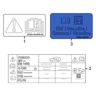 Ford OE - Fuel Information Label