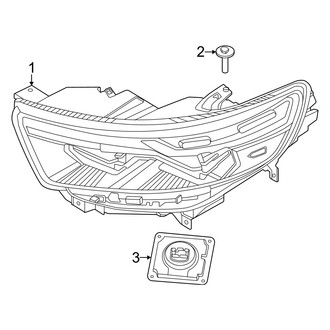 Ford OE - Front Lamps - Headlamp Components