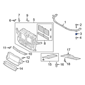 Ford OE - Radiator Support Tie Bar Bracket
