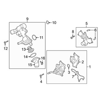 Ford OE - Cooling - Water Pump (Flex)