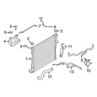 Ford OE - Cooling - Radiator & Components (Main), (FULL HYBRID EV-GAS (FHEV))