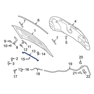 Ford OE - Front Hood & Trunk Prop Rod