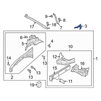 Ford OE - Left Fender Brace