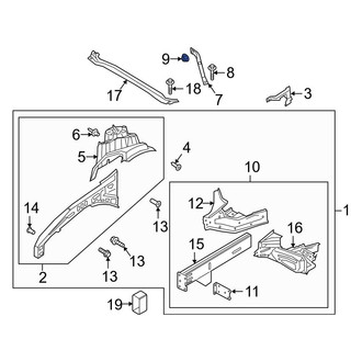 Ford OE - Exhaust System Hanger Nut