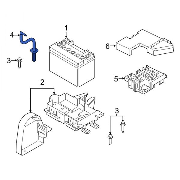Ford OE DS7Z10A818A Rear Battery Vent Tube