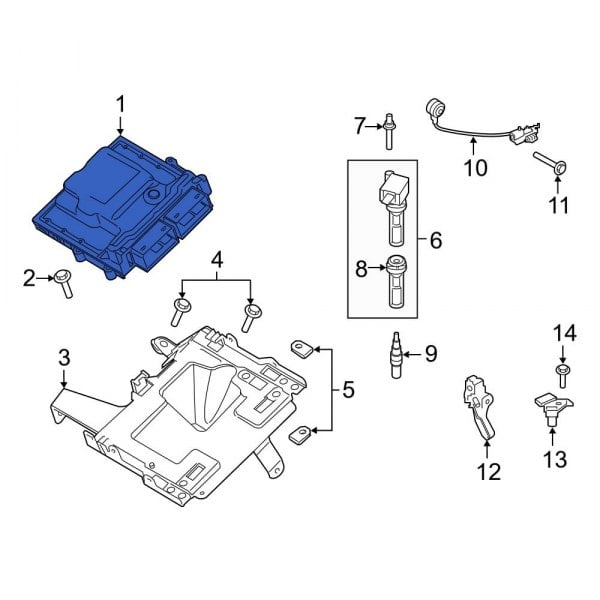 Ford OE MB5Z12A650A Engine Control Module (ECM)