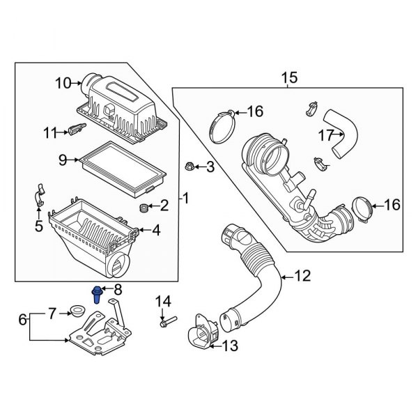 Ford OE W500242S439 Air Filter Housing Bolt