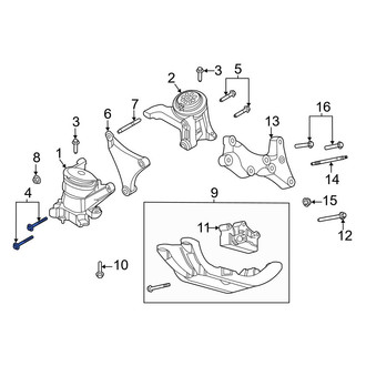 Ford OE - Right Engine Mount Bolt