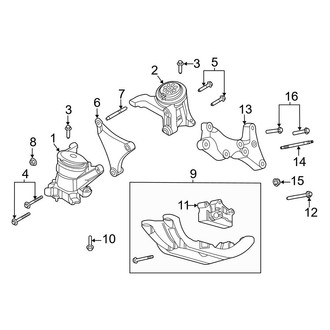 Ford OE - Engine & Transmission Mounting (RWD 2.3L)