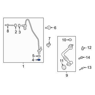 Ford OE - Left Inner Turbocharger Coolant Line Gasket