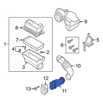 Ford OE - Front Center Engine Air Intake Hose