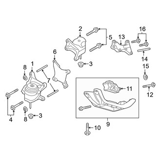 Ford OE - Engine & Transmission Mounting (RWD FULL HYBRID EV-GAS (FHEV))
