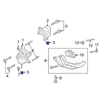 Ford OE - Seat Belt Receptacle Nut