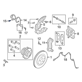Ford OE - Upper Door Latch Bolt