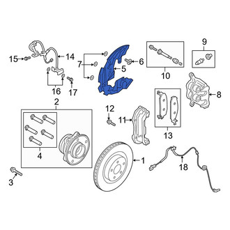 Ford OE - Front Right Brake Dust Shield
